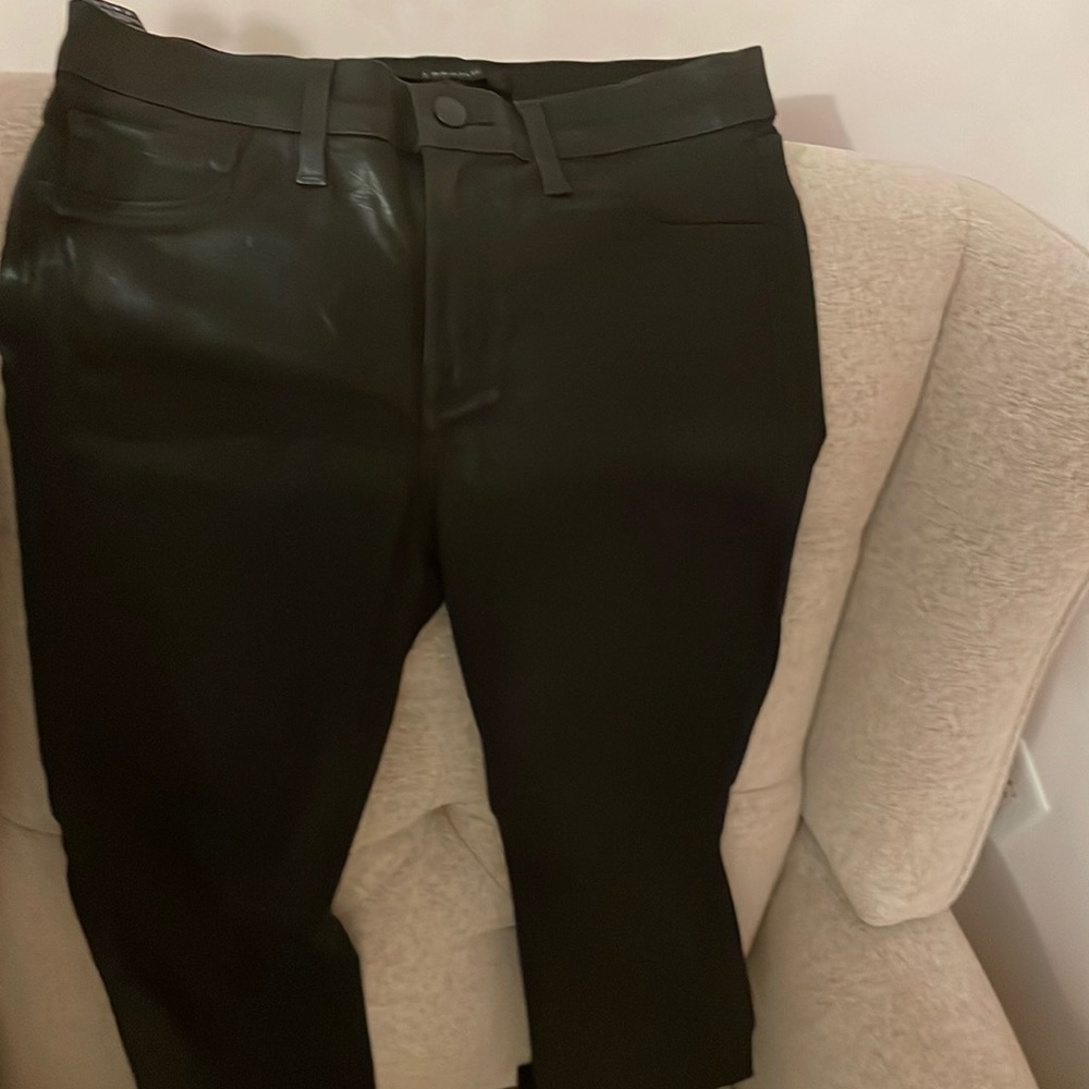 J brand skinny coated black jeans